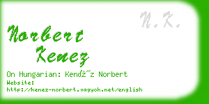 norbert kenez business card